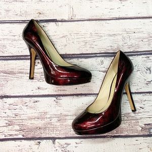 Joan & David Flipp Red Purple Pumps 5.5